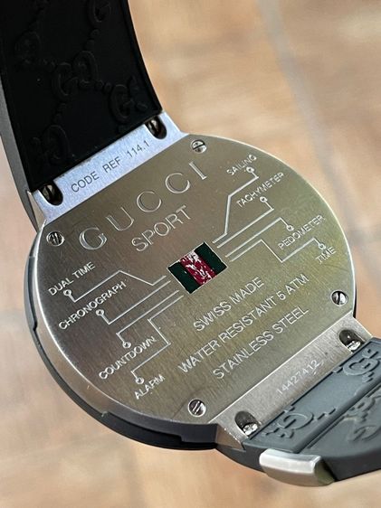 GUCCI Sports Digital Silver Blue 114 Series Men’s Watch YA114103 รูปที่ 5