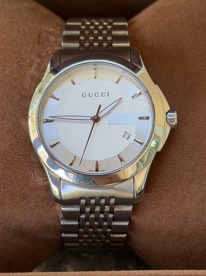 GUCCI G Timeless White Dial Men’s Date Watch Original YA126401