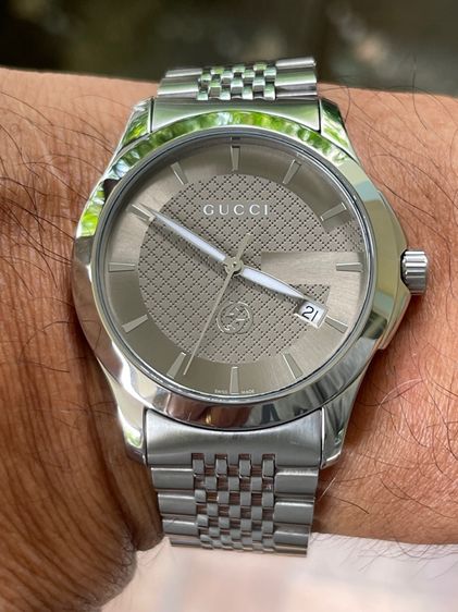 GUCCI G Timeless Brown Dial  Men’s Date Watch Original YA1264107 รูปที่ 15