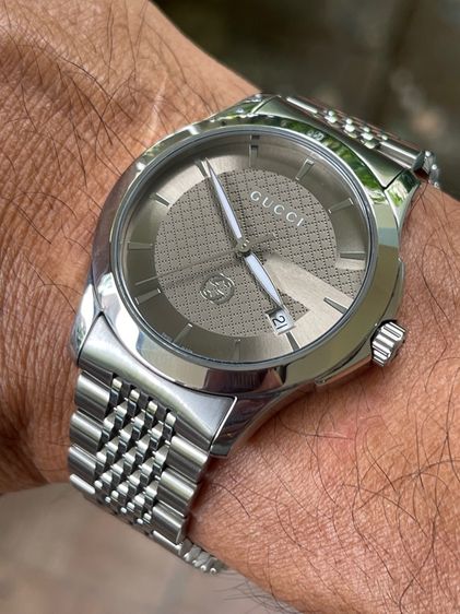 GUCCI G Timeless Brown Dial  Men’s Date Watch Original YA1264107 รูปที่ 11