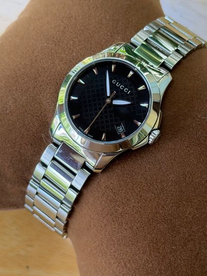 ดำ GUCCI G Timeless Watch Ladies 27 mm Swiss Quartz Black Dial YA126502