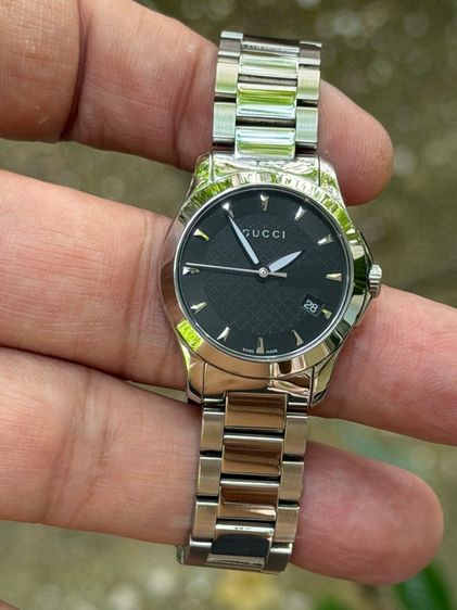 GUCCI G Timeless Watch Ladies 27 mm Swiss Quartz Black Dial YA126502 รูปที่ 10