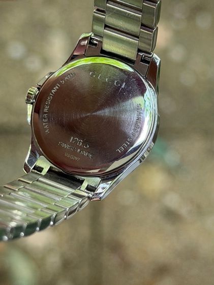 GUCCI G Timeless Watch Ladies 27 mm Swiss Quartz Black Dial YA126502 รูปที่ 14