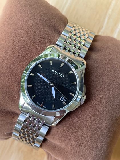 ดำ GUCCI G Timeless Watch Ladies 27 mm Swiss Quartz Black Dial YA126502