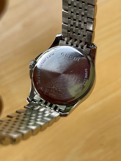 GUCCI G Timeless Watch Ladies 27 mm Swiss Quartz Black Dial YA126502 รูปที่ 10