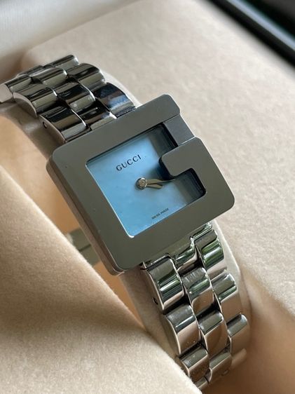 GUCCI 3600L G Face Blue Mother of Pearl Swiss Women’s Watch  รูปที่ 4