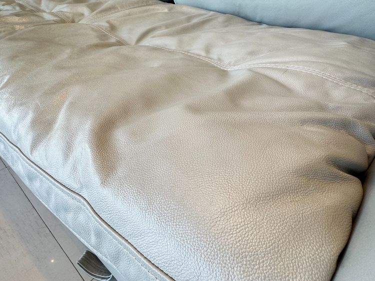 โซฟาเบด แบรนด์ JAS เบาะหนังแท้ผิวสัมผัสสีเทา  รูปที่ 13
