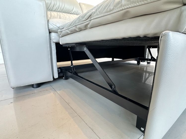 โซฟาเบด แบรนด์ JAS เบาะหนังแท้ผิวสัมผัสสีเทา  รูปที่ 16