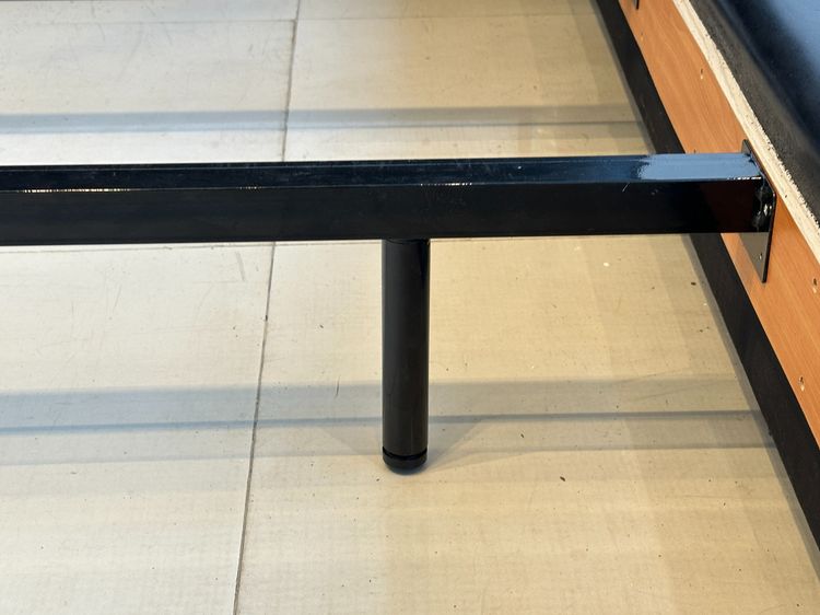 เตียง 6 ฟุต หัวเตียงและโครงเตียงบุนวมหุ้มหนัง PU สีดำ รูปที่ 18