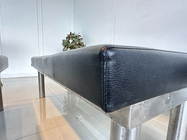 สตูล เบาะหนัง PU สีดำ โครงขาสแตนเลส มี 3 ไซส์  รูปที่ 9