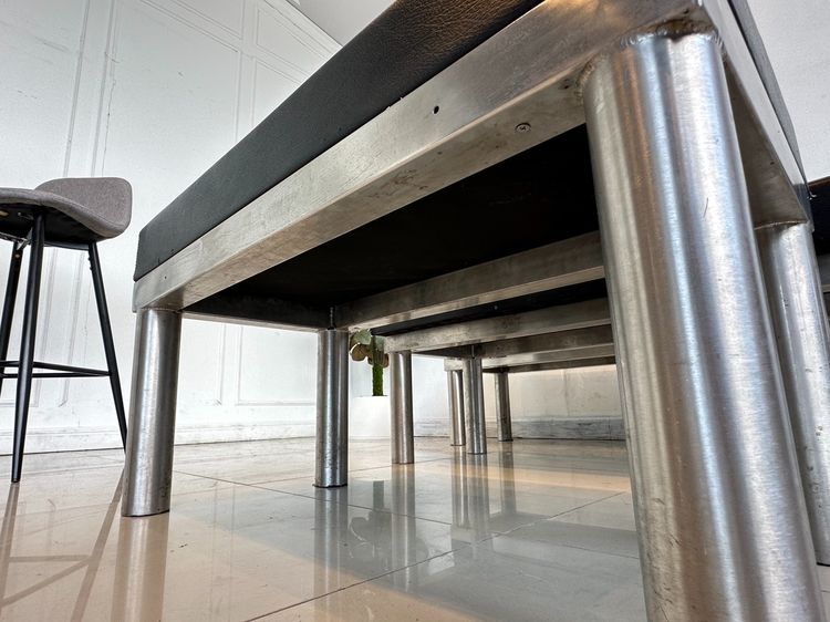 สตูล เบาะหนัง PU สีดำ โครงขาสแตนเลส มี 3 ไซส์  รูปที่ 13