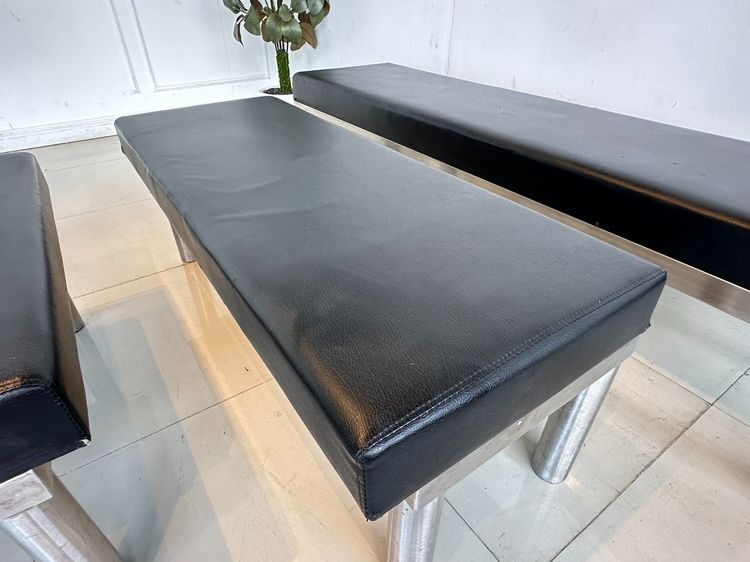 สตูล เบาะหนัง PU สีดำ โครงขาสแตนเลส มี 3 ไซส์  รูปที่ 8