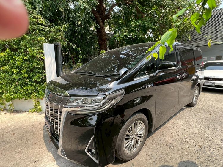 Toyota Alphard 2019 2.5 Hybrid X E-Four 4WD Van เบนซิน ไม่ติดแก๊ส เกียร์อัตโนมัติ ดำ รูปที่ 2