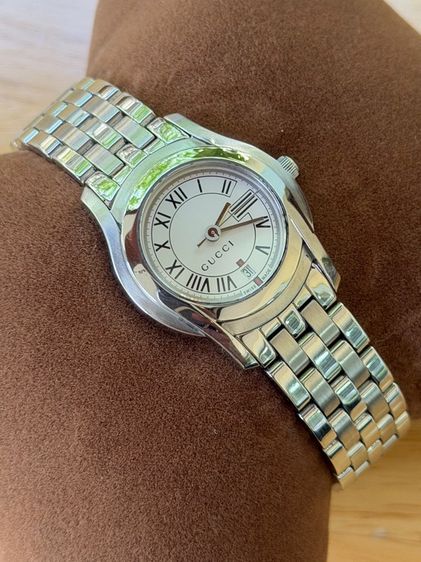 GUCCI Round face Watches 5500L Quartz White Dial Women's SS  รูปที่ 5