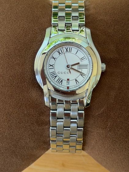 GUCCI Round face Watches 5500L Quartz White Dial Women's SS  รูปที่ 3