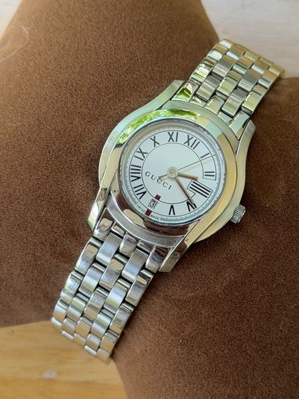 GUCCI Round face Watches 5500L Quartz White Dial Women's SS  รูปที่ 4