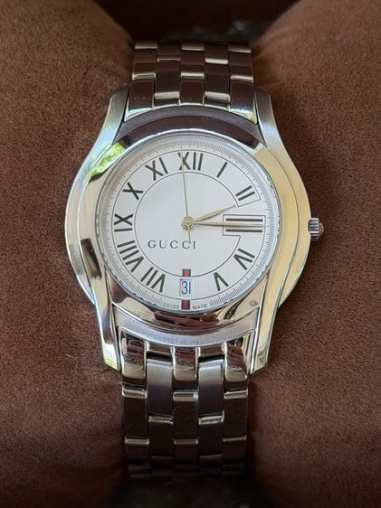 GUCCI 5500M 34 mm White Dial Swiss Quartz Steel Swiss Watch  รูปที่ 3