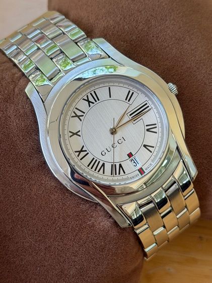 GUCCI 5500M 34 mm White Dial Swiss Quartz Steel Swiss Watch 