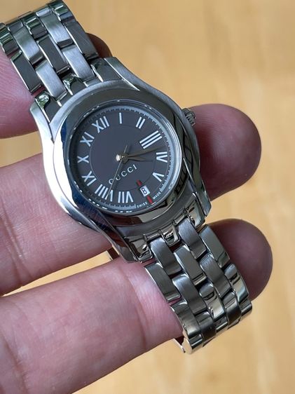 GUCCI 5500L 27 mm Gray Dial Swiss Quartz Steel Women’s Watch  รูปที่ 13