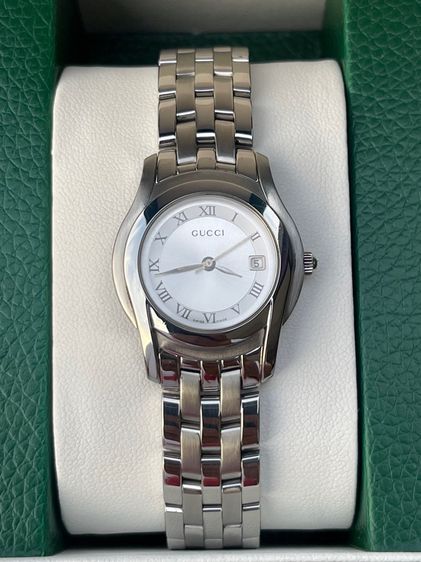 GUCCI Round face Watches 5500L Quartz Silver Dial Women's SS  รูปที่ 6