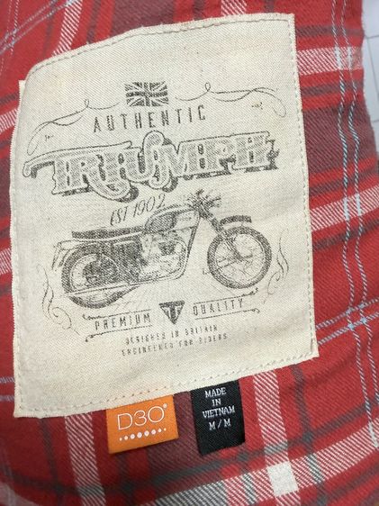 ขายเสื้อ Triumph Shirket Scrambler Tan Leather Riding Motorcycle Jacket รูปที่ 4