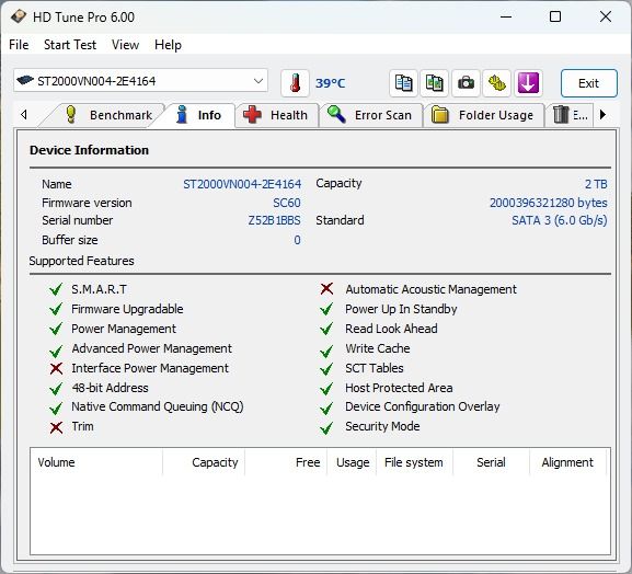 arddisk Seagate IRONWOLF NAS 2TB มือสอง ใช้งานน้อย รูปที่ 6