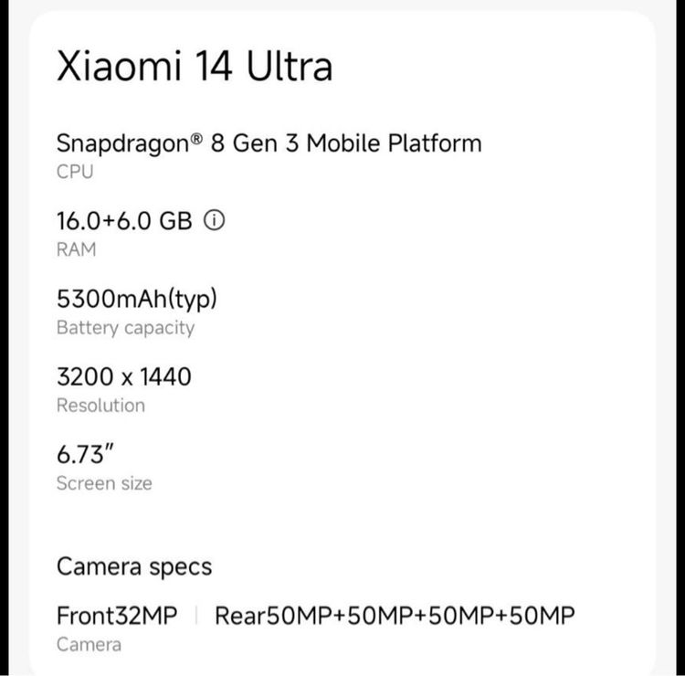 Xiaomi 14 Ultra 16GB 1T สภาพนางฟ้า สวยไม่มีรอย รูปที่ 10
