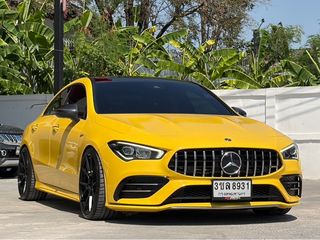 CLA35 AMG 4 Matic coupe สีเหลือพิเศษ ไมล์4หมื่น