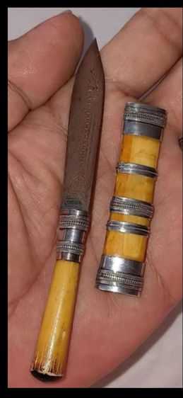 มีดหมอปากกา (มีดกระเทย) พอกครั่ง หลวงพ่อเดิม วัดหนองโพธ์ รูปที่ 2