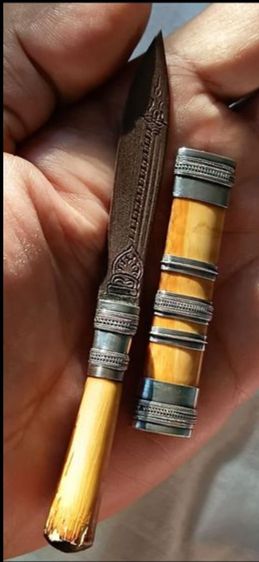 มีดหมอปากกา (มีดกระเทย) พอกครั่ง หลวงพ่อเดิม วัดหนองโพธ์ รูปที่ 5