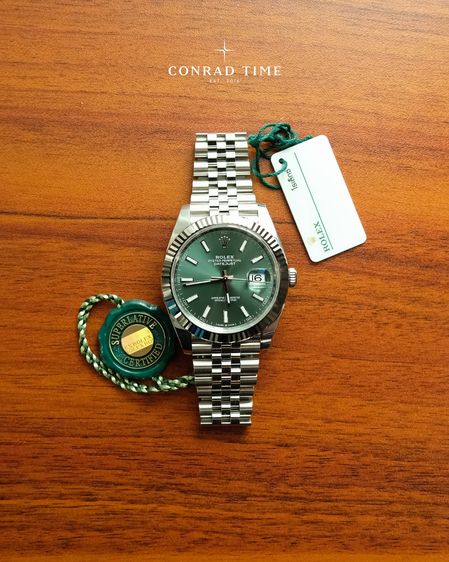 New Rolex Datejust 126334 Mint Green Dial Jubilee 2026 41mm. Fullset  รูปที่ 3