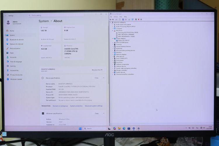 COMSET GAMING Core i7 9700K.RX5500XT RAM16.SSD500GB+HDD2TB - ID26020394 รูปที่ 14