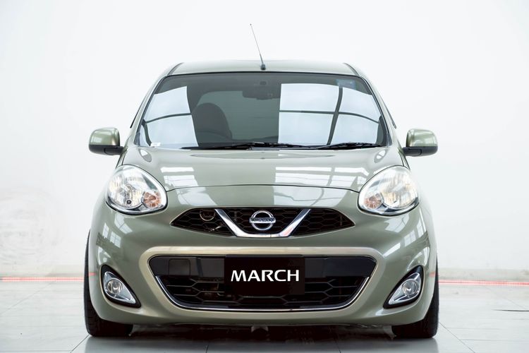 Nissan March 2015 1.2 VL Sedan เบนซิน ไม่ติดแก๊ส เกียร์อัตโนมัติ เขียว รูปที่ 4