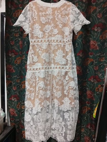 ชุดกระโปรงยาว ลูกไม้มีซับในตัว รูปที่ 2