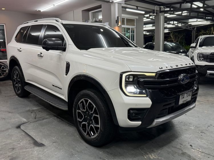 Ford Everest 2023 2.0 Bi-Turbo Wildtrak 4WD Utility-car ดีเซล ไม่ติดแก๊ส เกียร์อัตโนมัติ ขาว รูปที่ 3