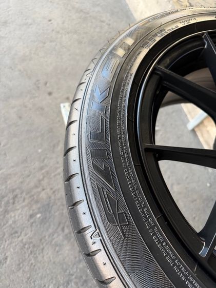 ล้อแม็กขอบ15 COSMIS 4รู100 กว้าง7 ออฟ30 สีดำเงา งานไทย สภาพสวยมากๆ (ล้อทำสีมาใหม่เพื่อความสวยงาม ไม่มีซ่อม) พร้อมยางFALKEN195-55-15 ปี21 รูปที่ 11