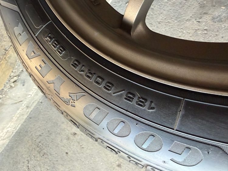 ล้อแม็กขอบ15 CE28 4รู100 กว้าง7 ออฟ35 สภาพสวย พร้อมยางGOODYEAR185-60-15 ปี23 ปีแท้ รูปที่ 10