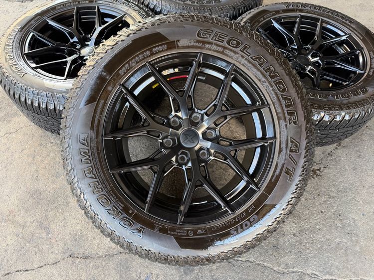 ล้อแม็กขอบ18 ก้านY 6รู139 กว้าง9 ออฟ15 สีดำเงา ล้อเบา FLOW FORMING งานSEVENFIFTH สภาพสวยมากๆ  พร้อมยางYOKOHAMA265-60-18 ปี24 ปีแท้ รูปที่ 2