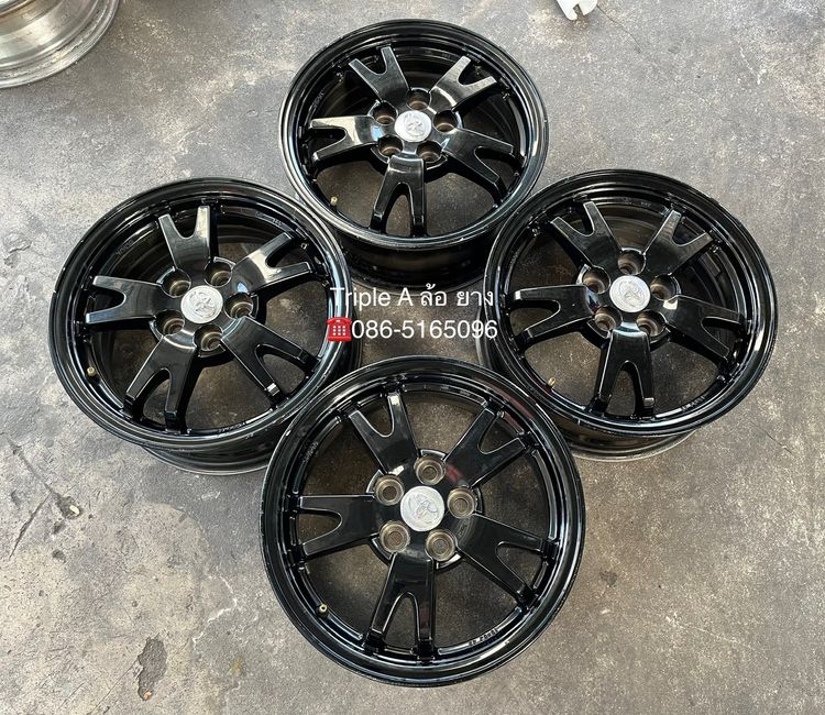 ✨ล้อแม็ก 5รู100✨Toyota Prius ขอบ 15 สีดำ รูปที่ 6