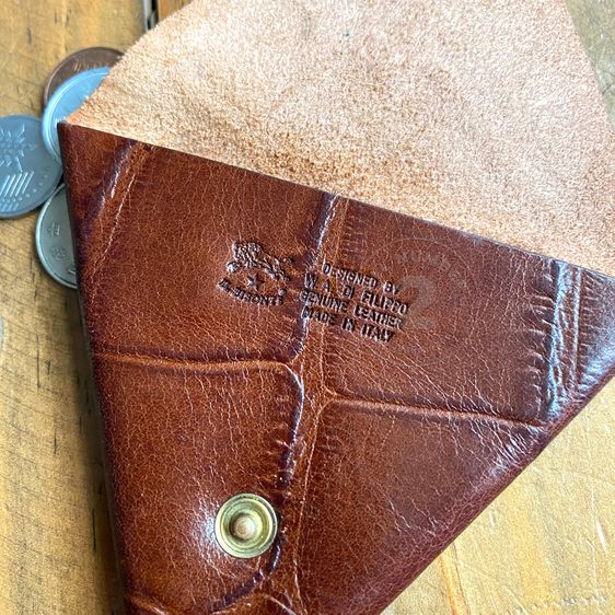 IL BISONTE Wallet กระเป๋าสตางค์ ใส่เหรียญ Made in Italy นำเข้า JAPAN รูปที่ 5