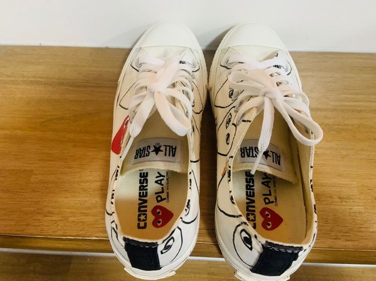 รองเท้า Comme des garçons เบอร์ US 6.5 cm 25 คนเท้า 24.5-25.5 cm ใส่ได้ครับ สภาพดีมาก พื้นเต็ม ทรงสวย หายากน่าสะลมครับ รูปที่ 6