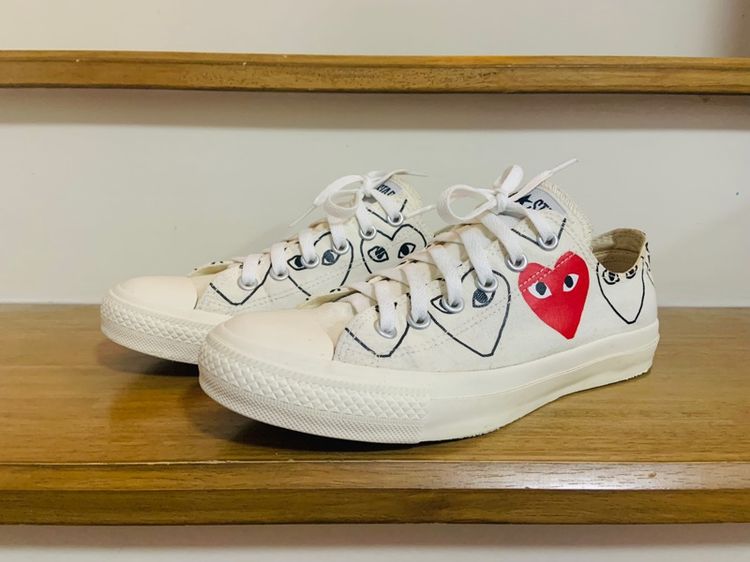 รองเท้า Comme des garçons เบอร์ US 6.5 cm 25 คนเท้า 24.5-25.5 cm ใส่ได้ครับ สภาพดีมาก พื้นเต็ม ทรงสวย หายากน่าสะลมครับ รูปที่ 2
