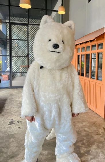 มาสคอตน้องหมาสีขาวฟูนุ่ม