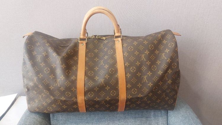 กระเป๋า Louis Vuitton Keepall  60 Monogram Vintage DC95 (Made in France) authentic รูปที่ 3