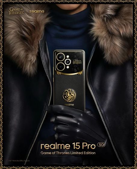 realme 15 pro 5g game of thrones limited edition (ครบเซต) รูปที่ 3