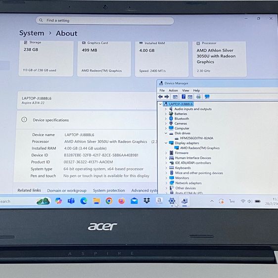 ACER ASPIRE 3 A314-22-R1NY (PURE SILVER) รูปที่ 8