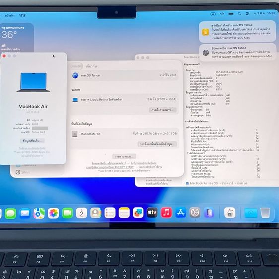 MacBook Air M2, 13-inch 2022 (Midnight) รูปที่ 8