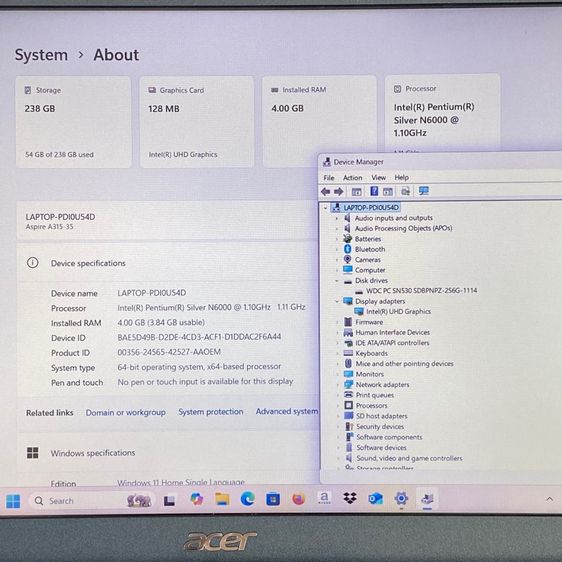 ACER ASPIRE 3 A315-35-P9YL (PURE SILVER) รูปที่ 7