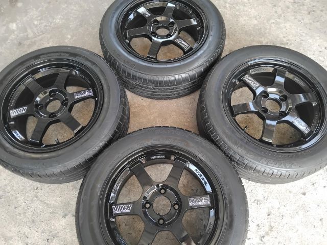 TE37 สีดำพร้อมยาง 195 55 ปลายปี 21 รูปที่ 5