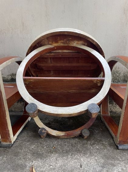 ชุดเก้าอี้รถถังไม้สักงานเก่า รูปที่ 8